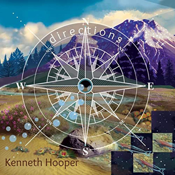 Kenneth Hooper Directions cover-Compass on Mountain landscape.