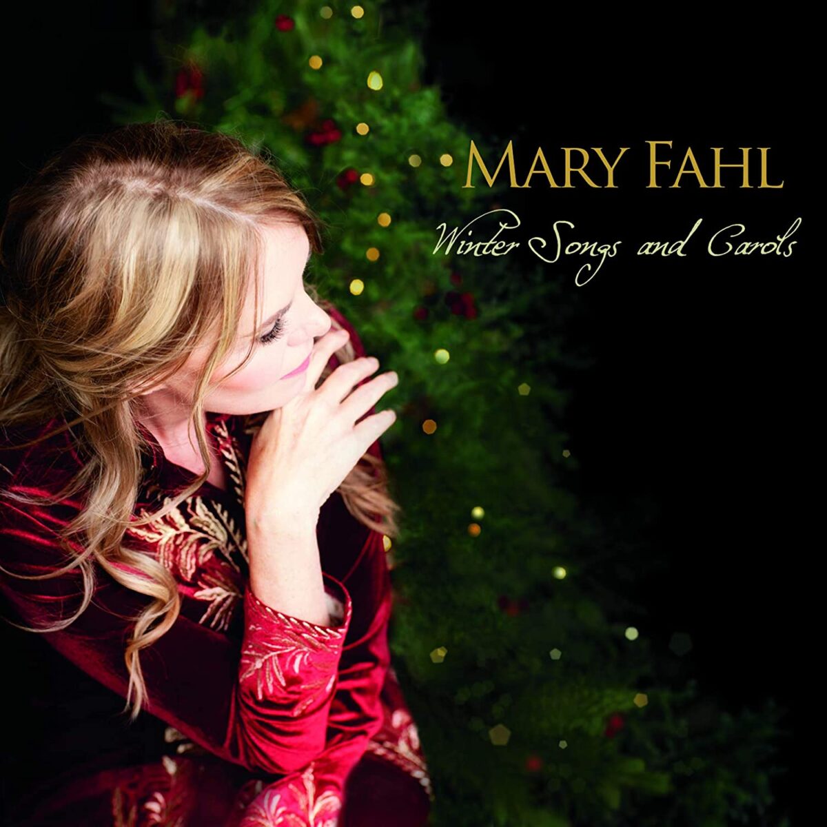 Mary Fahl in profile on cover of Winter Songs and Carols.