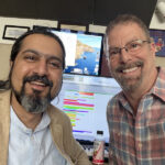 Ricky Kej & David Vito Gregoli Selfie in front of computer