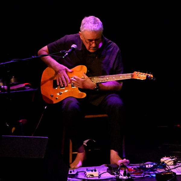 photo: Fred Frith, at the Big Ears festival, 2024