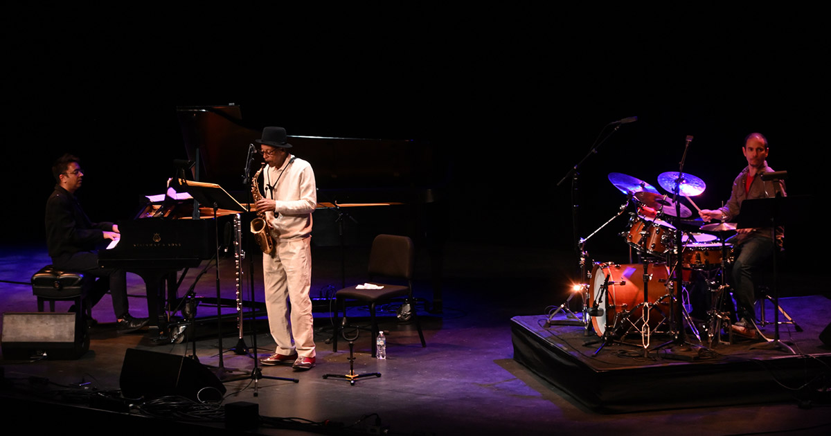 photo: Henry Threadgill, Vijay Iyer, and Dafnis Prieto, performing at the Big Ears festival, 2024