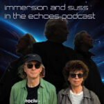 Suss in shadows, Immersion's Colin Newman & Malka Spigel in foreground, for Echoes Podcast